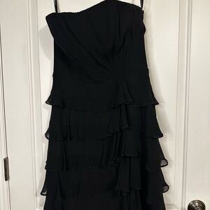 White House Black Market Elegant Black Strapless Dress